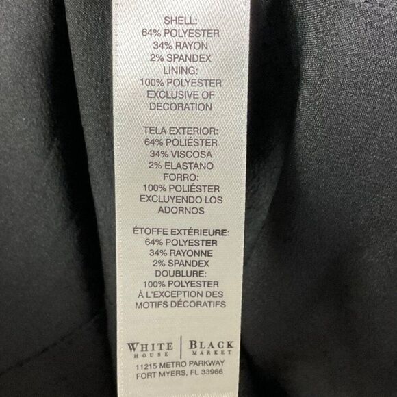 NWT White House Black Market Womens Textured Blazer Jacket Size 0 Black & White - Picture 8 of 14